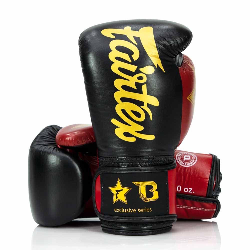 Fairtex X Booster Muay Thai Boxing Gloves Black Red