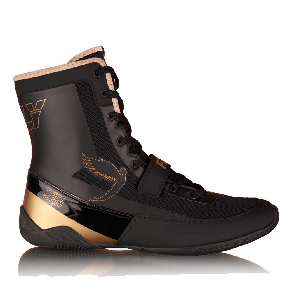 Fly Storm Boxing Boots Black Gold