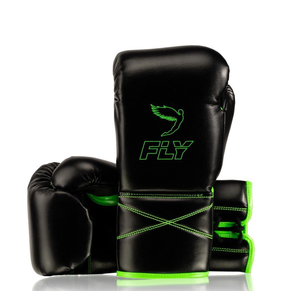 Fly Superlace X Boxing Gloves Black Green