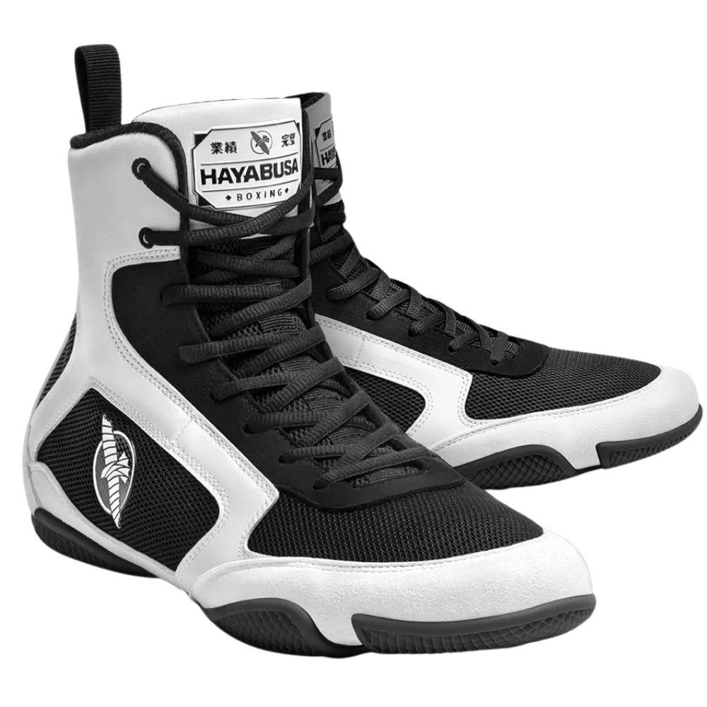 Hayabusa Pro Boxing Boots White Black