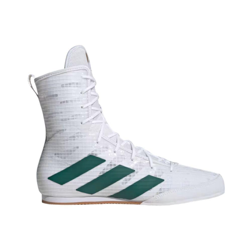 Adidas Box Hog 4 Boxing Boots - White/Green-Adidas