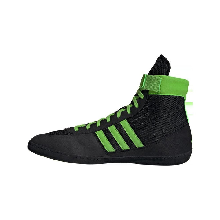 Adidas Combat Speed 4 Wrestling Boots - Black/Green-Adidas