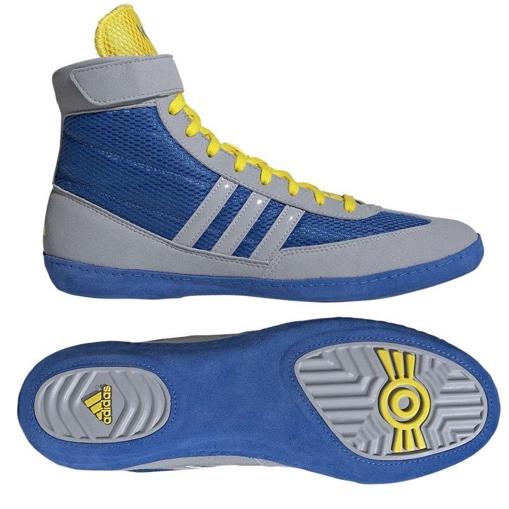 Adidas Combat Speed 4 Wrestling Boots - Blue/Grey-Adidas