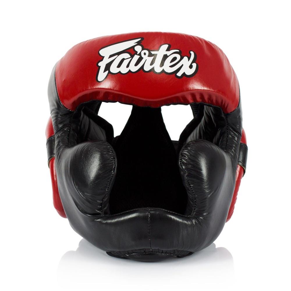 Fairtex Full Face Head Guard - Red-Fairtex