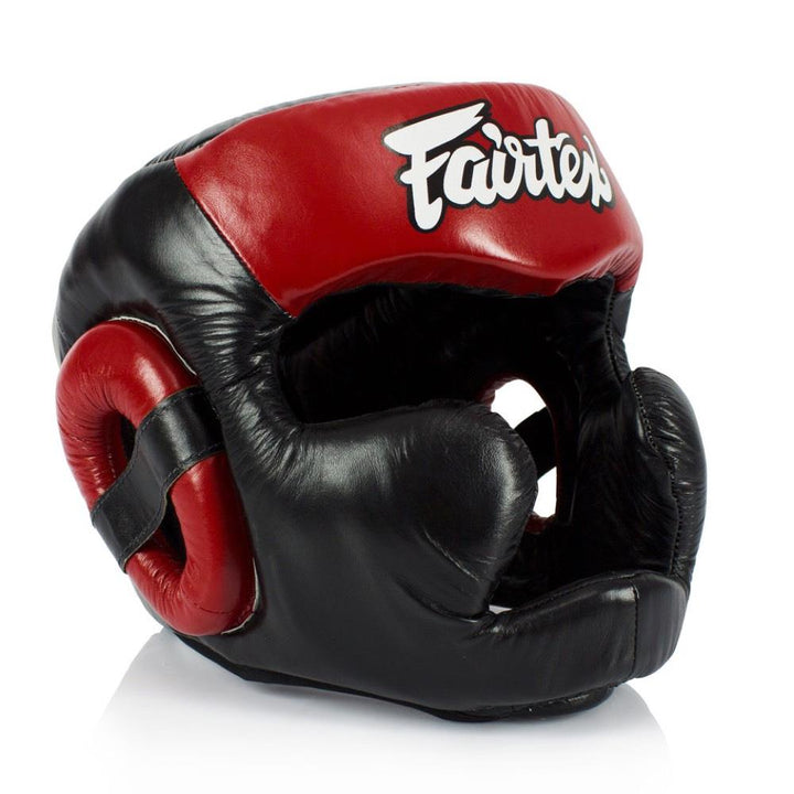 Fairtex Full Face Head Guard - Red-Fairtex