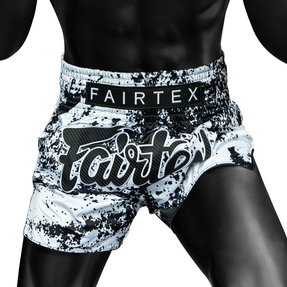 Fairtex Grunge Muay Thai Shorts - White-Fairtex