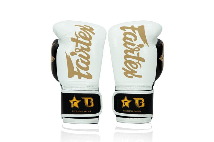 Fairtex X Booster Muay Thai Boxing Gloves - White/Gold-Fairtex