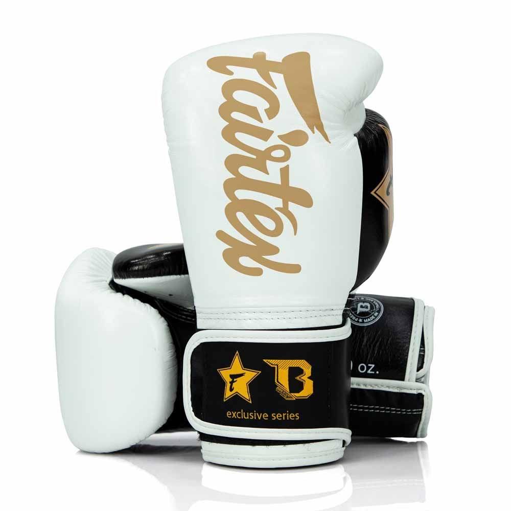 Fairtex X Booster Muay Thai Boxing Gloves - White/Gold-Fairtex