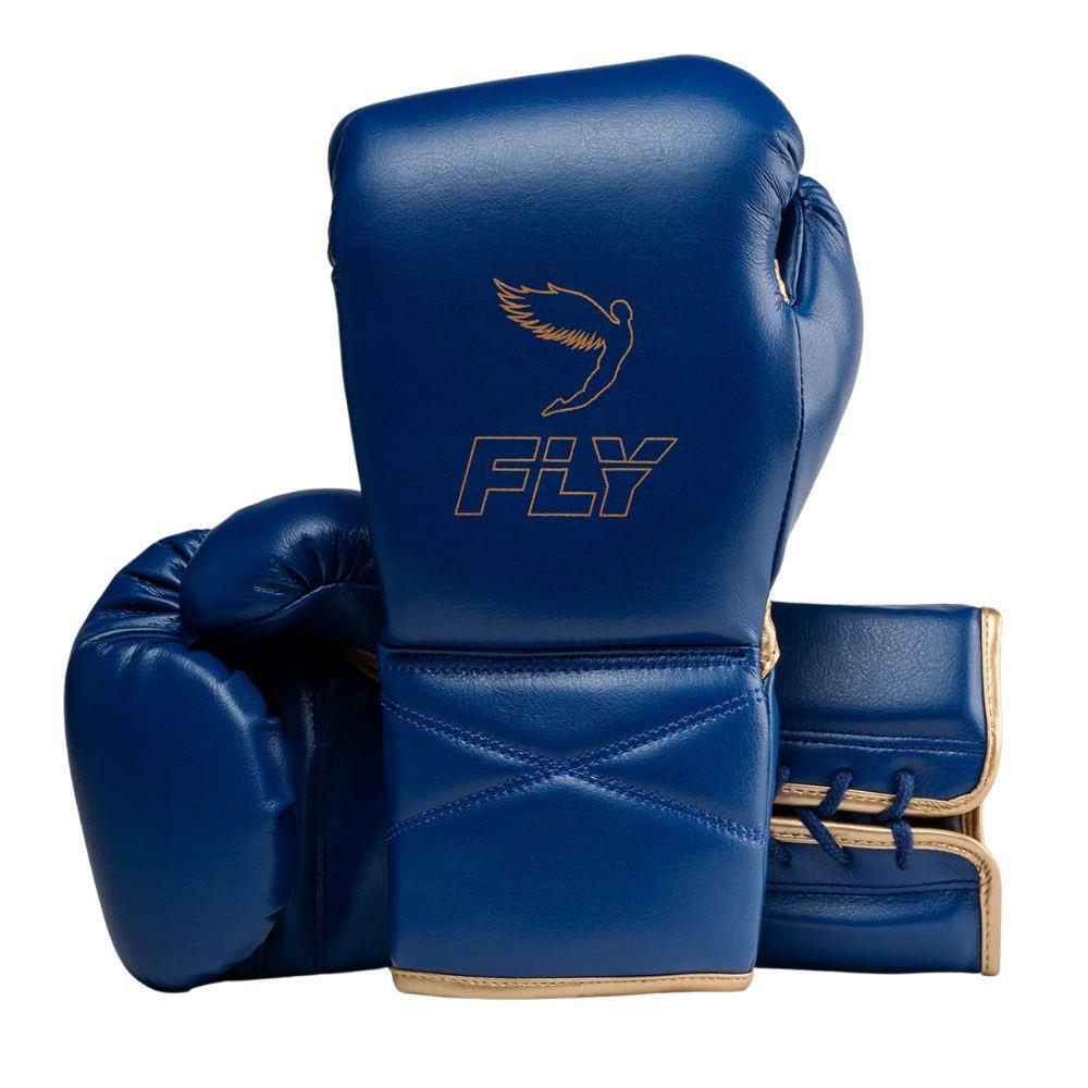 Fly Superlace X Boxing Gloves - Navy Blue/Gold-Fly