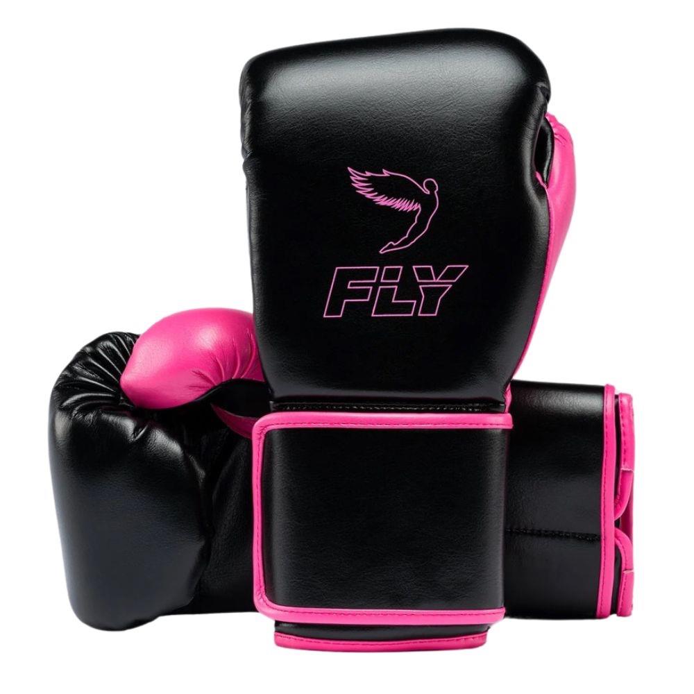 Fly Superloop X Boxing Gloves - Black/Pink-Fly