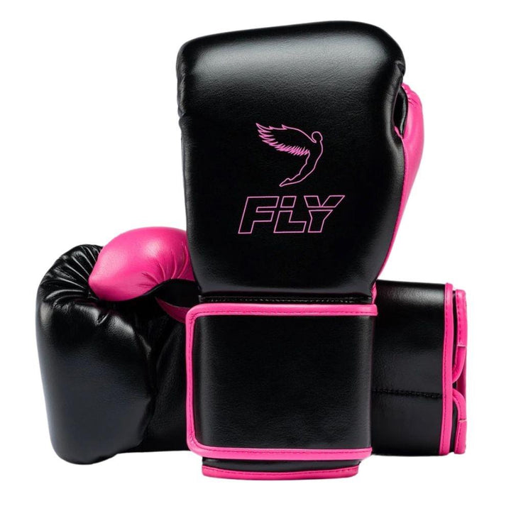 Fly Superloop X Boxing Gloves - Black/Pink-Fly