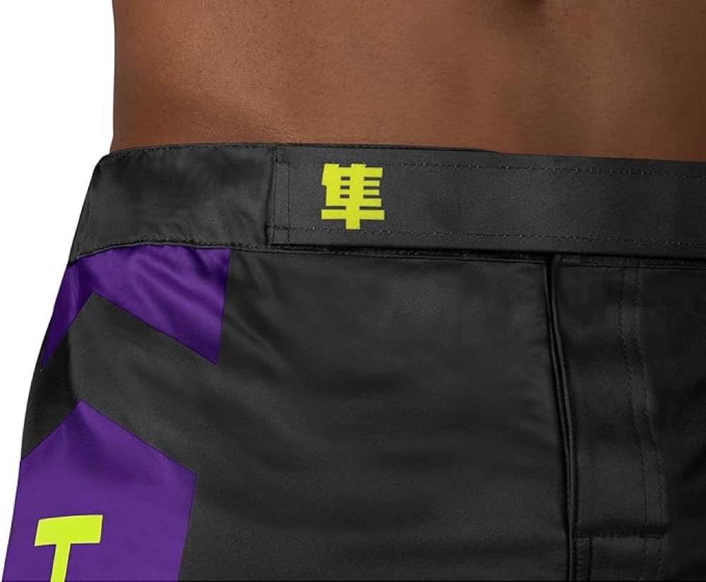 Hayabusa Icon Mid-Thigh MMA Shorts - Black/Neon-Hayabusa