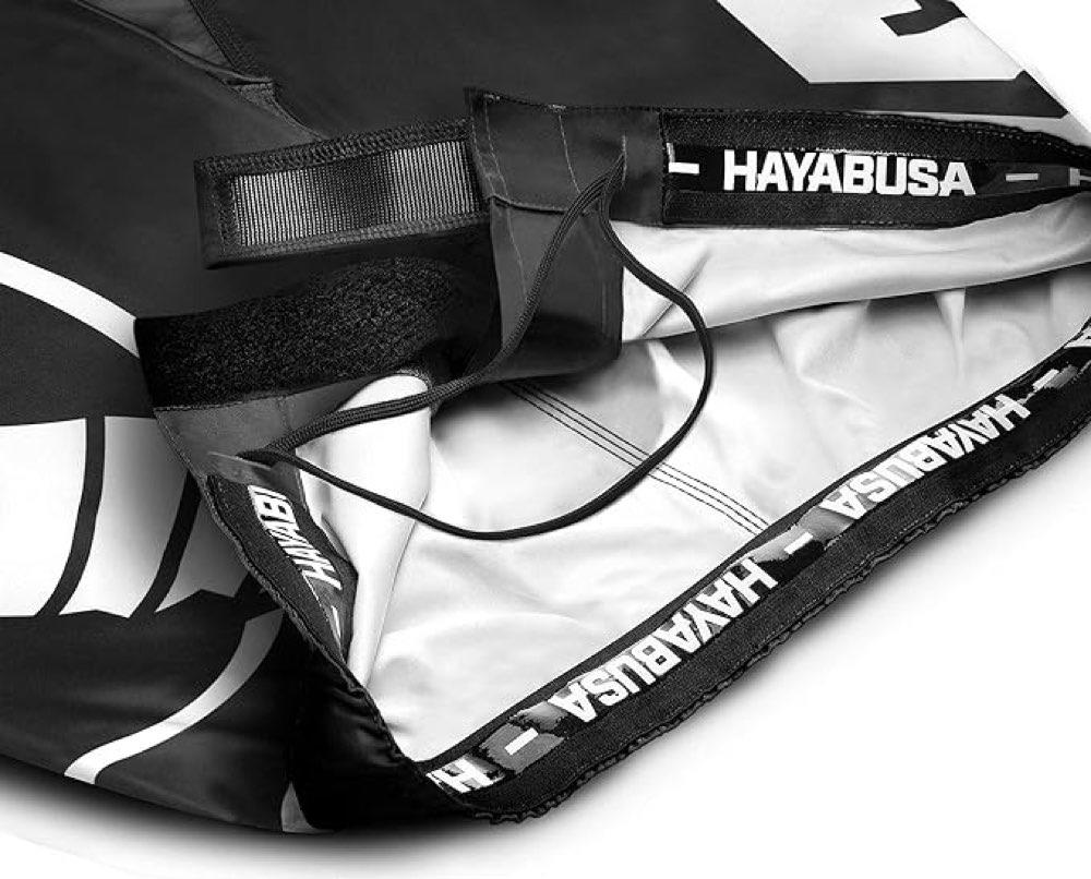 Hayabusa Icon Mid-Thigh MMA Shorts - Black/White-Hayabusa