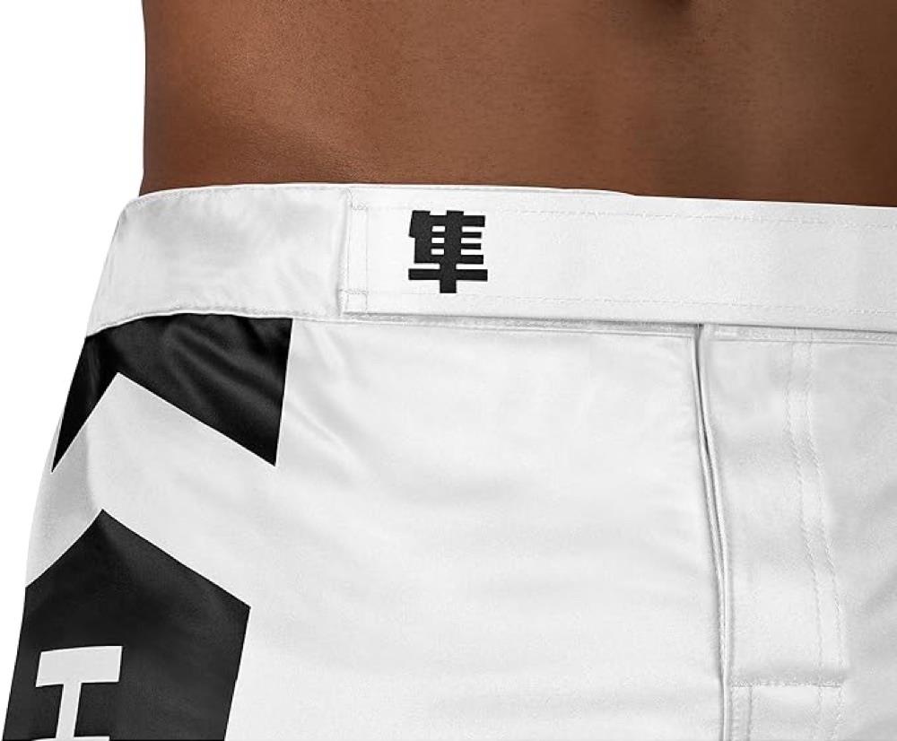 Hayabusa Icon Mid-Thigh MMA Shorts - White/Black-Hayabusa