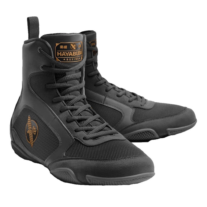 Hayabusa Pro Boxing Boots - Black/Gold-Hayabusa