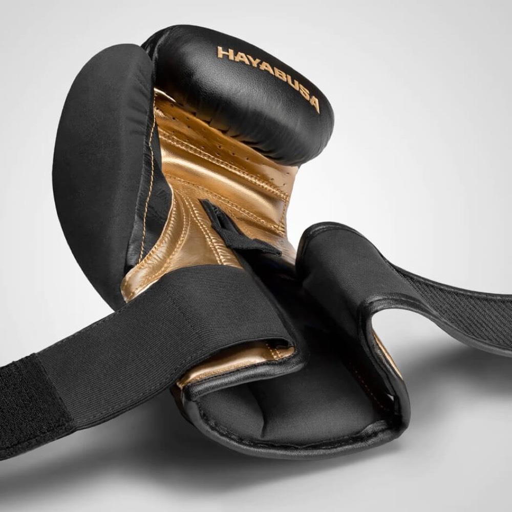 Hayabusa T3 Boxing Gloves - Black/Gold-FEUK