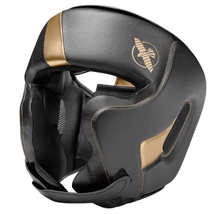 Hayabusa T3 Head Guard - Black/Gold-Hayabusa