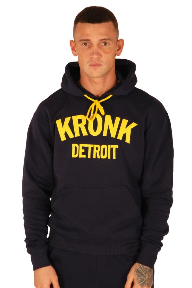 Kronk Detroit Applique Hoodie - Navy Blue-Kronk