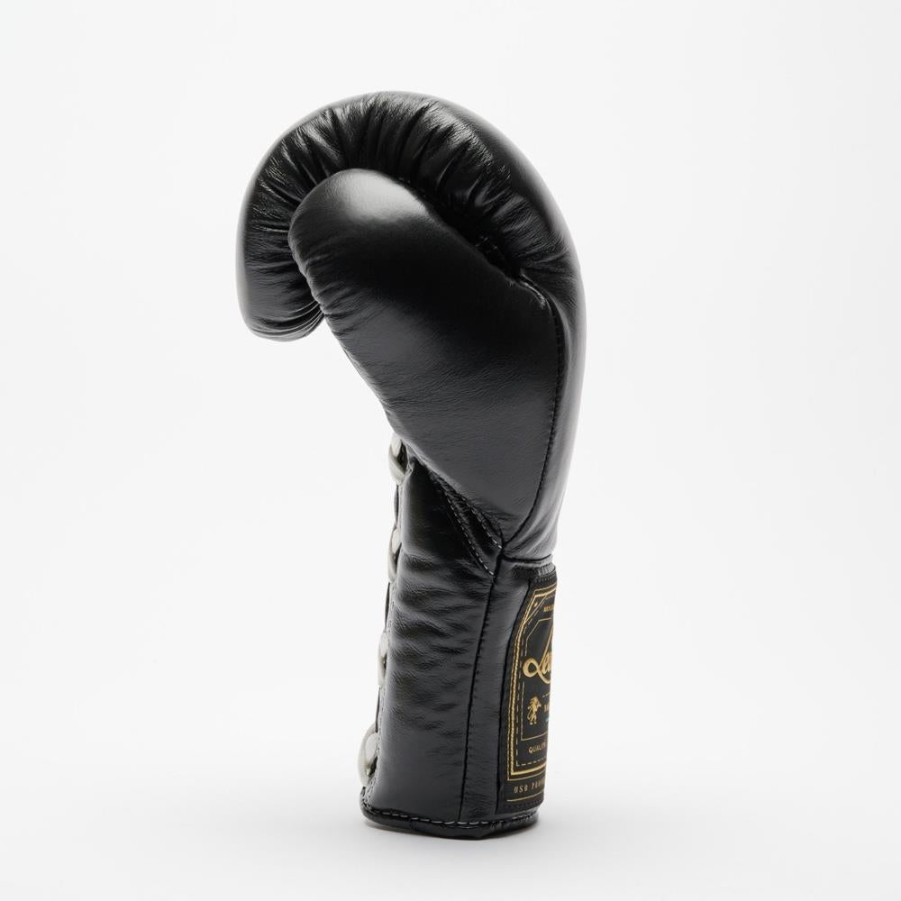 Leone Orlando Classico Lace Boxing Gloves - Black-Leone 1947