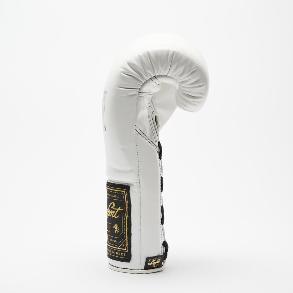 Leone Orlando Classico Lace Boxing Gloves - White-Leone 1947