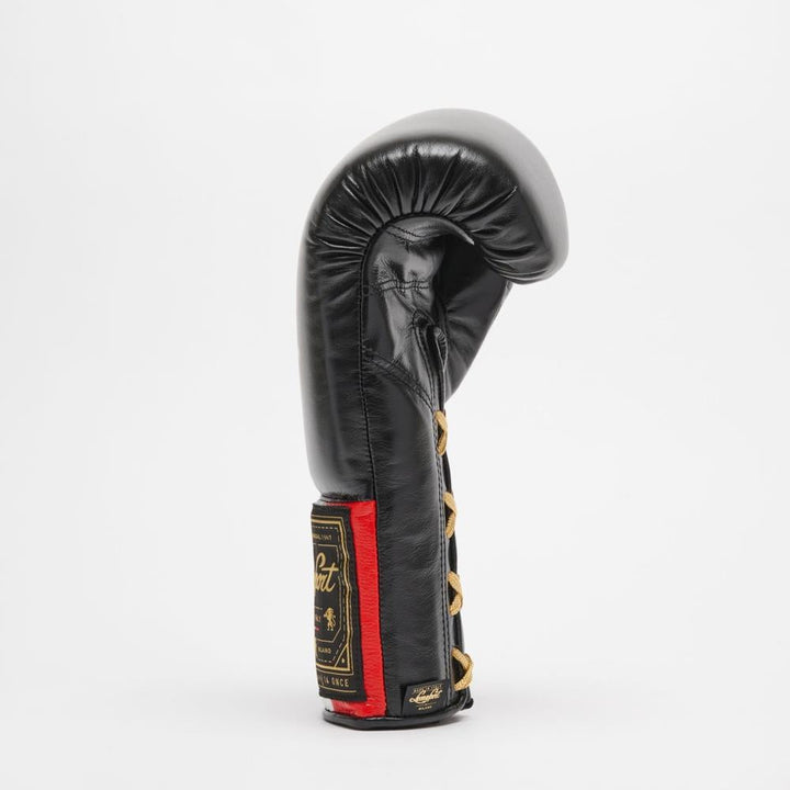 Leone Orlando Classico Tricolore Lace Boxing Gloves - Black-Leone 1947