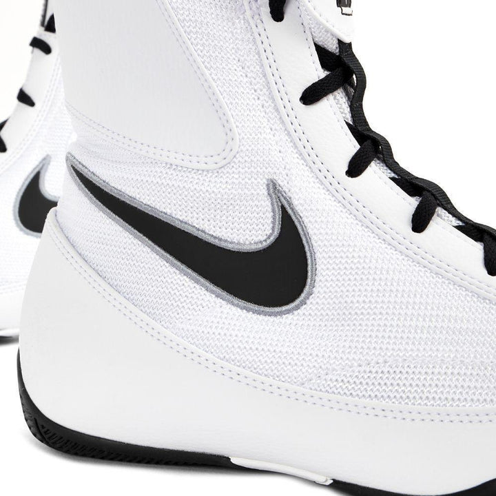 Nike Machomai 2 Boxing Boots - White/Black (Free Playerz Socks)-FEUK