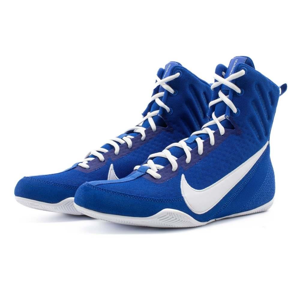 Nike Machomai 3 Boxing Boots - Blue/White - Free Socks-Nike