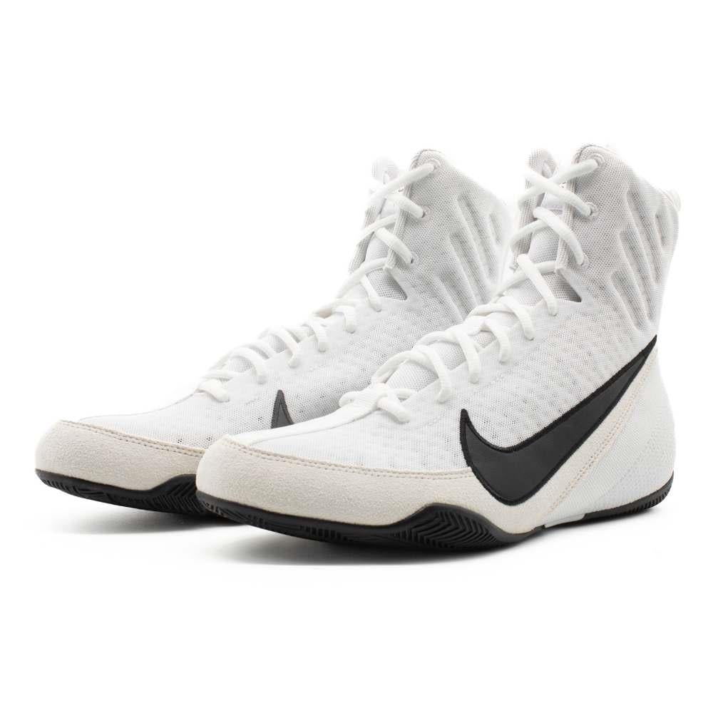 Nike Machomai 3 Boxing Boots - White/Black - Free Socks-Nike