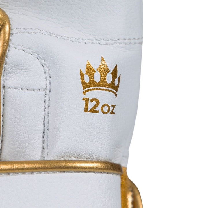 Playerz Power Boxing Gloves - White/Gold-Playerz Boxing