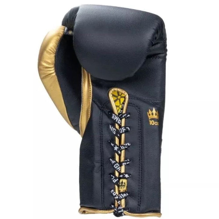 Playerz Power Lace Boxing Gloves - Black/Gold-Playerz Boxing