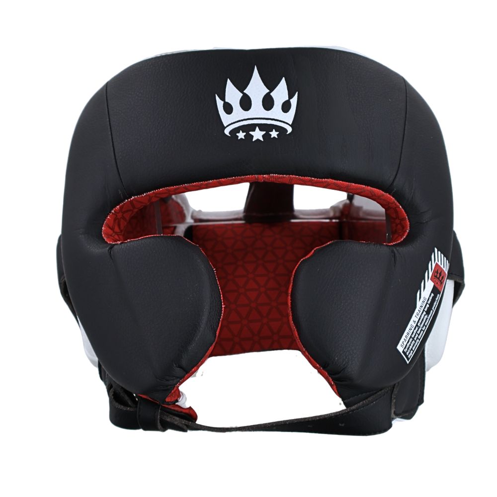 Playerz SparTech Pro Head Guard - Black/White-Playerz Boxing