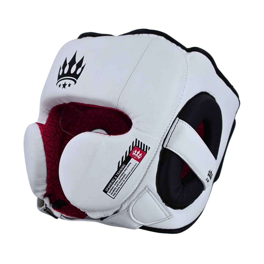 Playerz SparTech Pro Head Guard - White/Black-Playerz Boxing