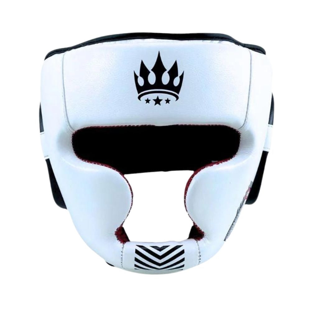 Playerz SparTech Head Guard - White/Black-Playerz Boxing