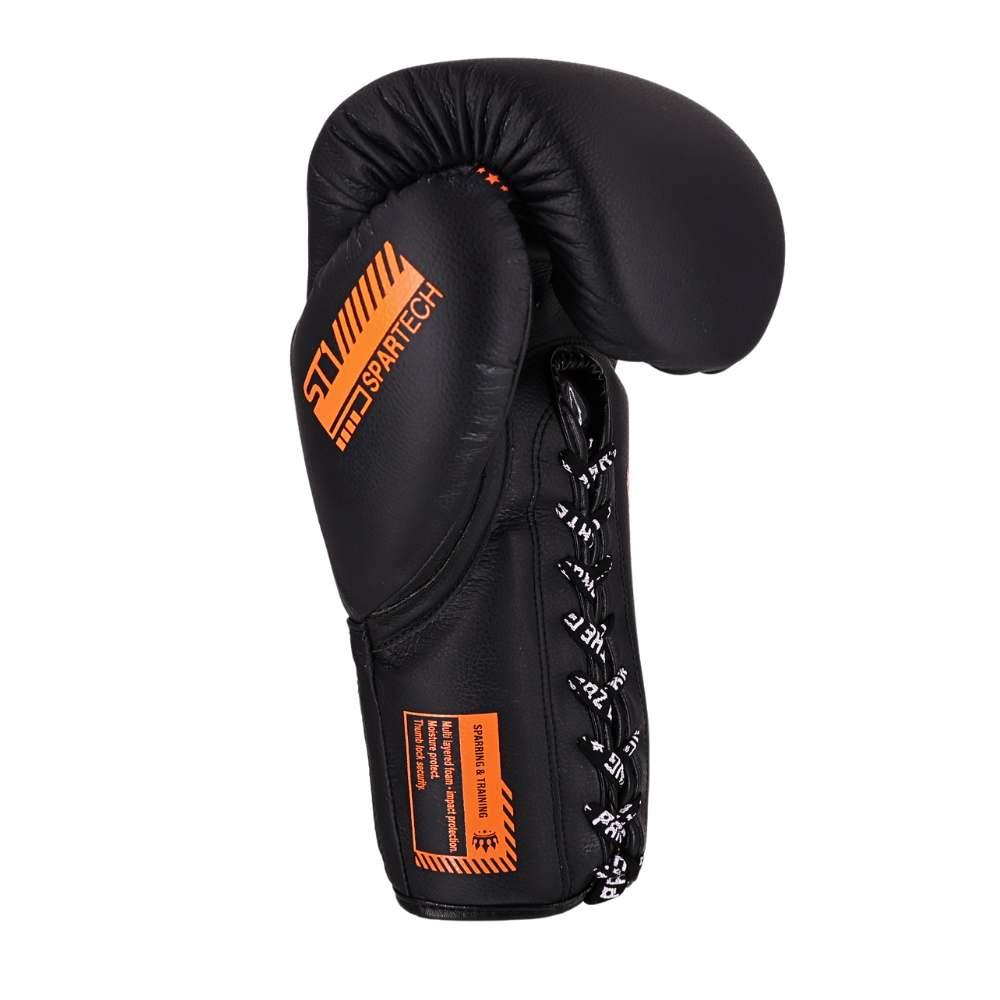 Playerz SparTech Lace Boxing Gloves - Neon Orange-Playerz Boxing