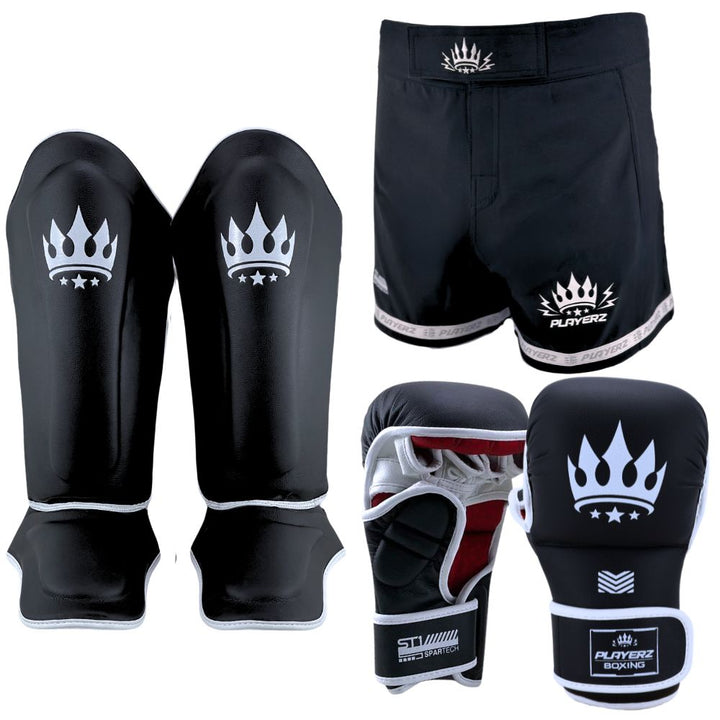 Playerz SparTech MMA Set - Black-Playerz Boxing