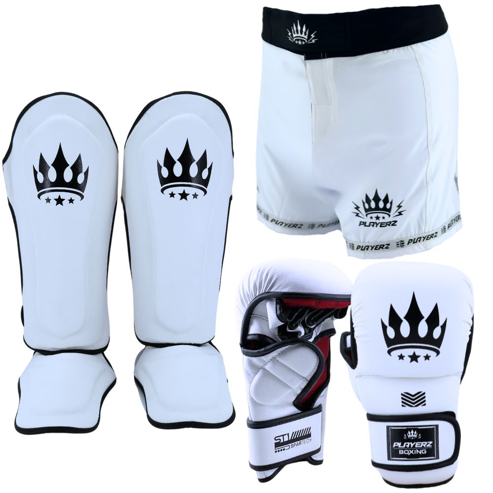 Playerz SparTech MMA Set - White-Playerz Boxing
