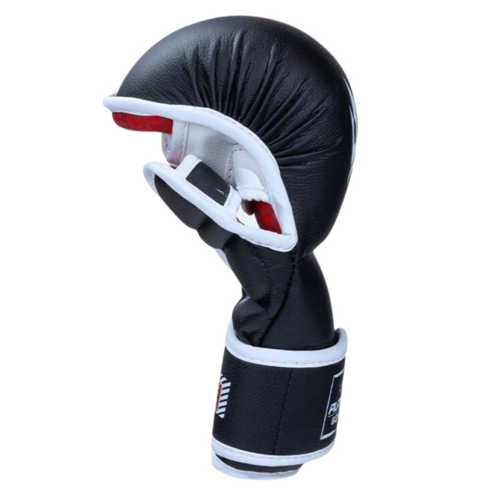 Playerz SparTech MMA Sparring Gloves - Black/White-Playerz Boxing