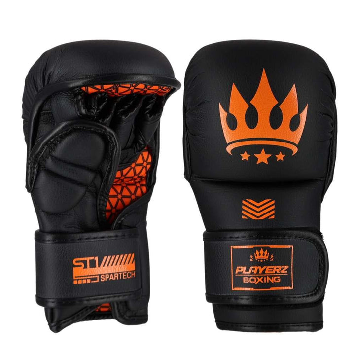 Playerz SparTech MMA Sparring Gloves - Neon Orange-Playerz Boxing