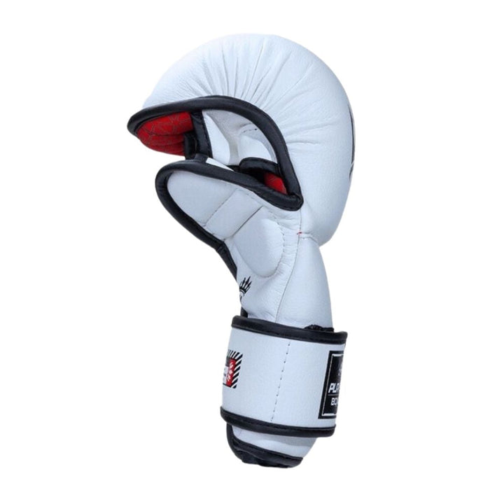 Playerz SparTech MMA Sparring Gloves - White/Black-Playerz Boxing