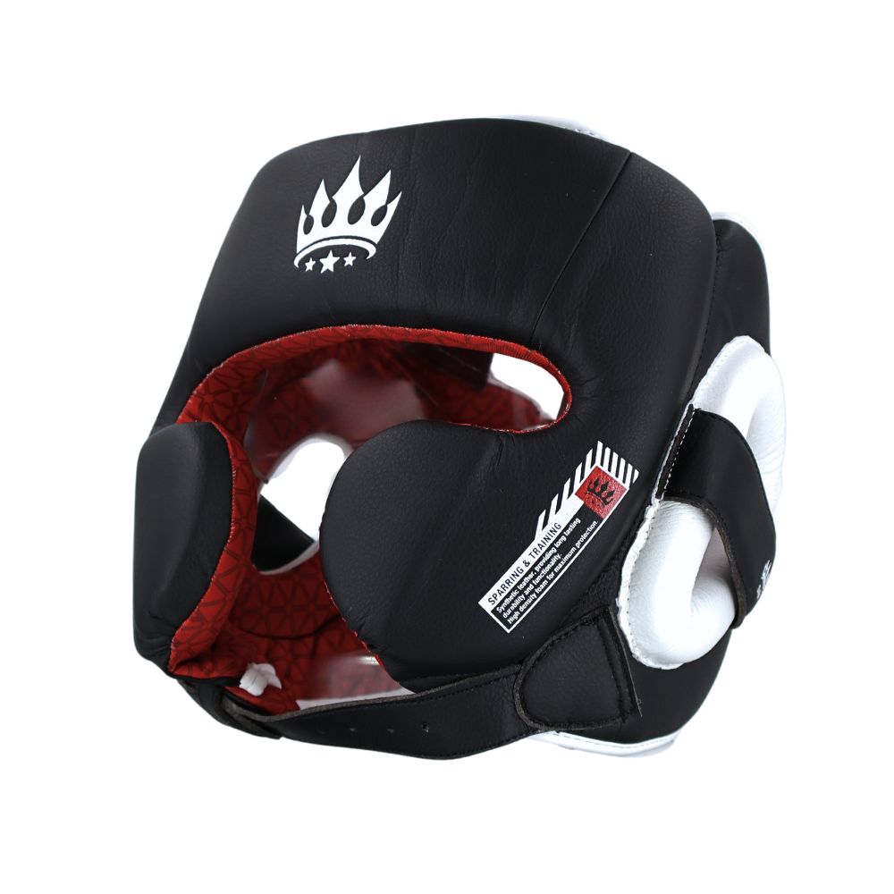 Playerz SparTech Pro Head Guard - Black/White-Playerz Boxing