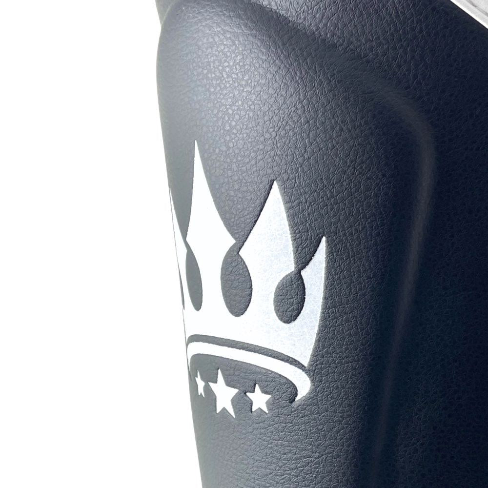 Playerz SparTech Shin Guards - Black/White-Playerz Boxing