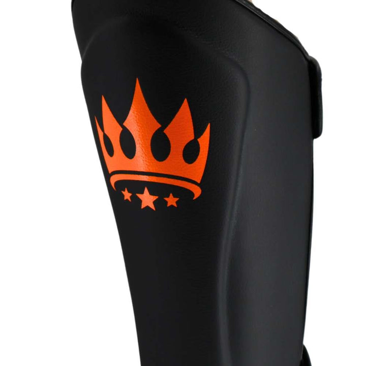 Playerz SparTech Shin Guards - Neon Orange-Playerz Boxing