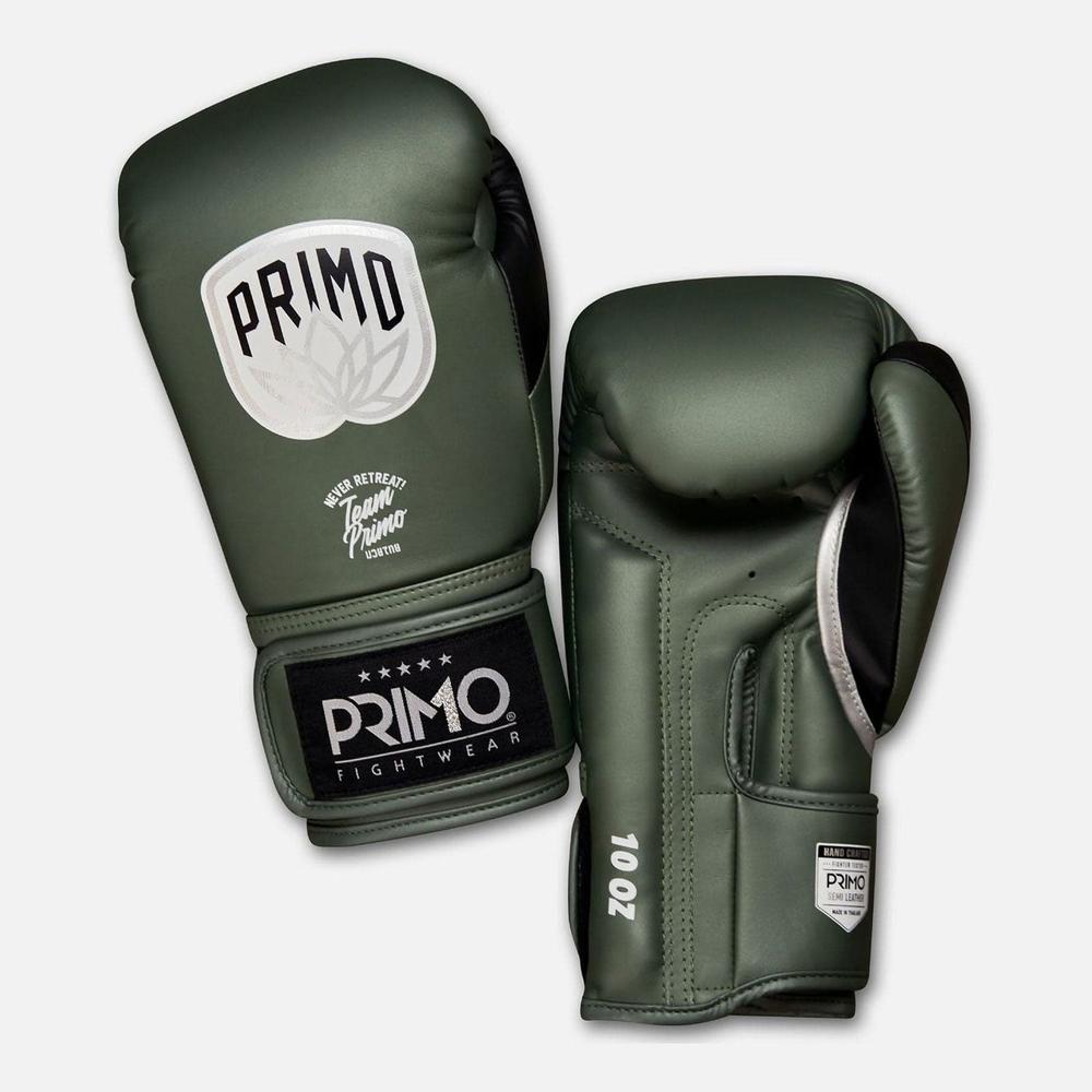 Primo Emblem 2.0 Semi Leather Boxing Gloves - Army Green-Primo