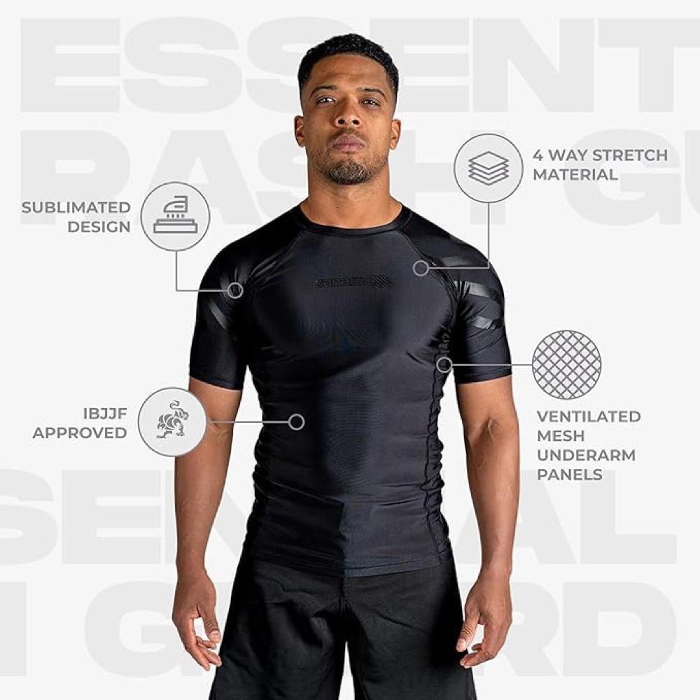 Sanabul Essential Short Sleeve BJJ Rash Guard-Sanabul