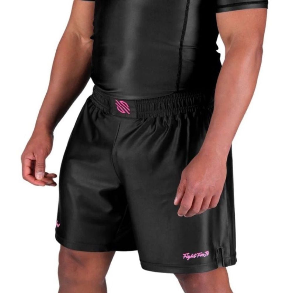 Sanabul Tropic MMA Shorts - Black/Pink-Sanabul