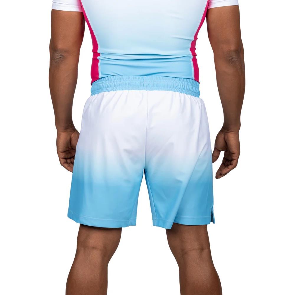 Sanabul Tropic MMA Shorts - White/Pink/Blue-Sanabul