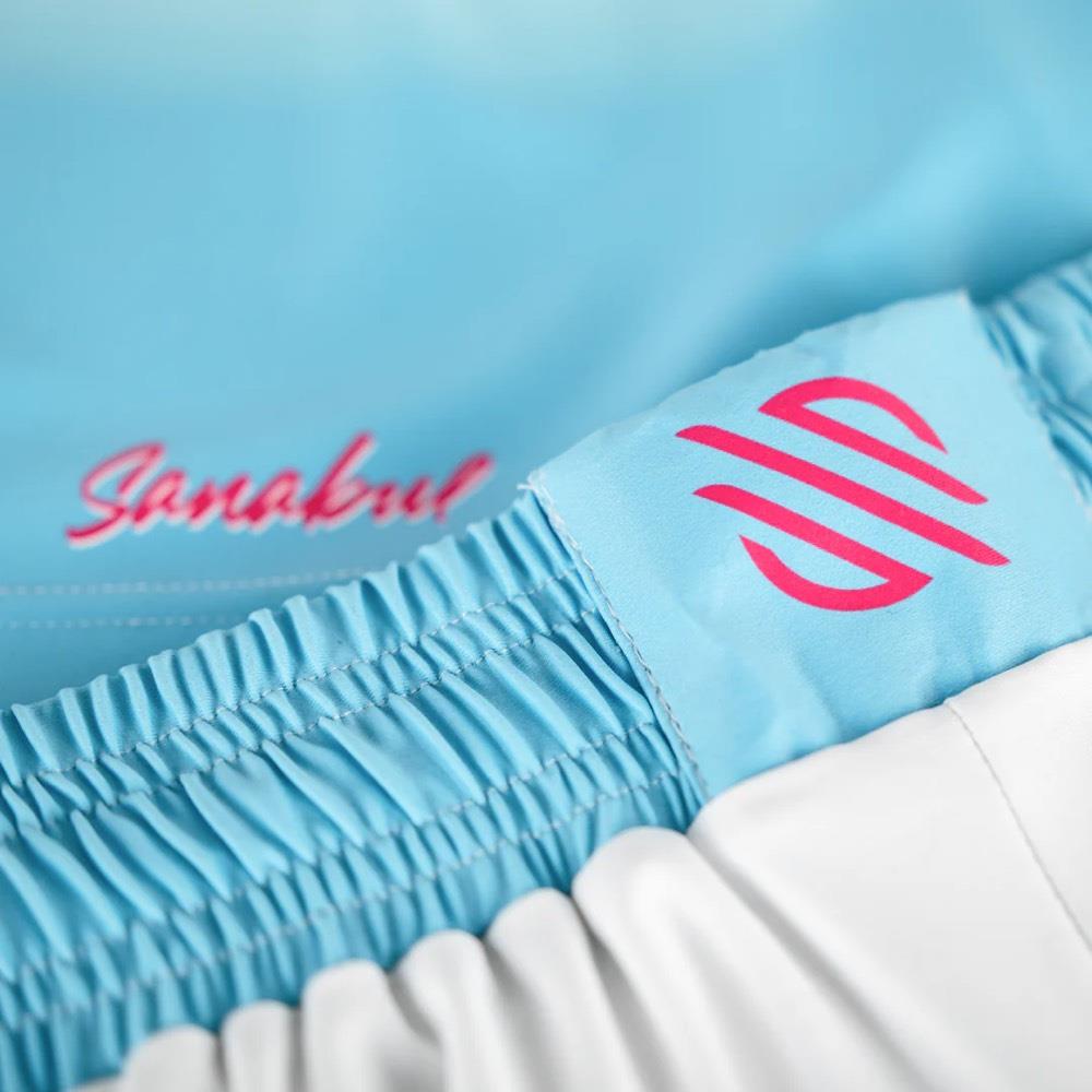 Sanabul Tropic MMA Shorts - White/Pink/Blue-Sanabul