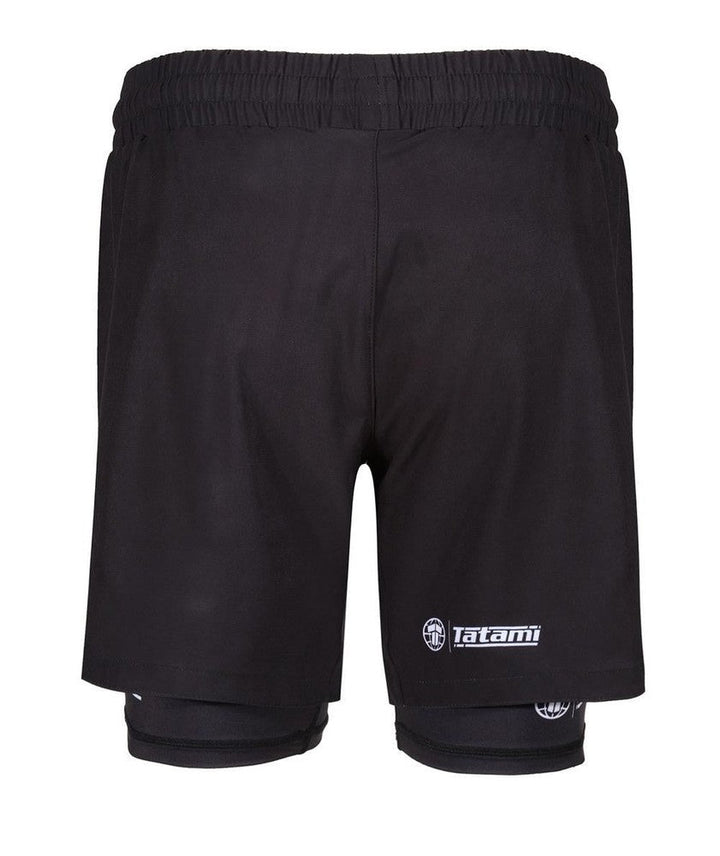 Tatami Dual Layer Grappling Shorts - Black/Black-FEUK