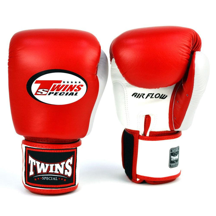 Twins Air Flow Boxing Gloves - Red/White-Twins