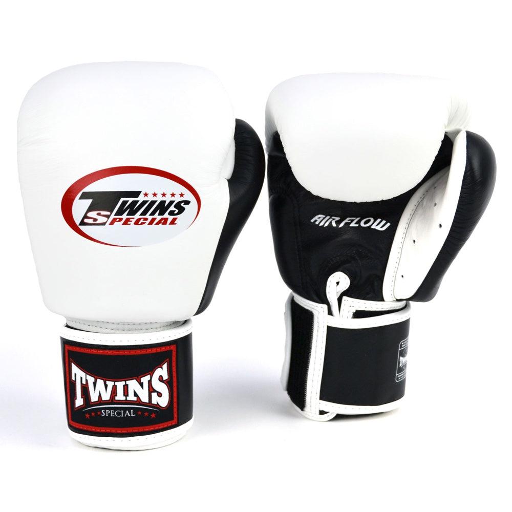 Twins Air Flow Boxing Gloves - White/Black-Twins